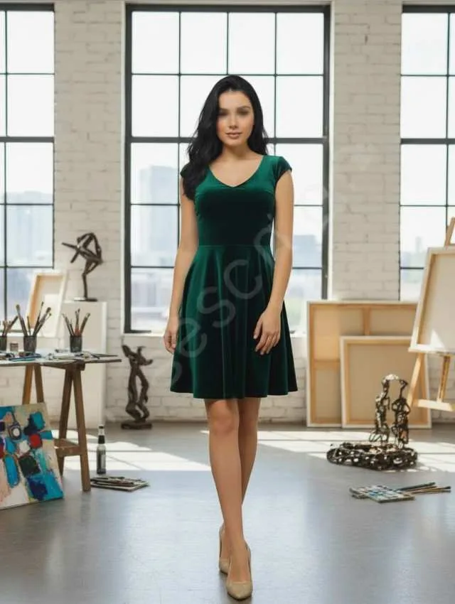 Tanvisha escort wearing green skirt in zirakpur