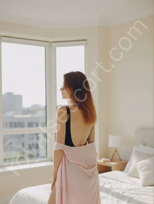 Pranika leading lady escort wearing gown in a Zirakpur room